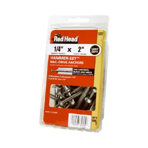 Hammer-Set Nail Drive Anchors, .25 x 1-In   pack of 75