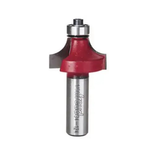 Router Bit, 1-1/4 in Dia Cutter, 2-5/8 in OAL, 1/2 in Dia Shank, 4-Cutter, Carbide