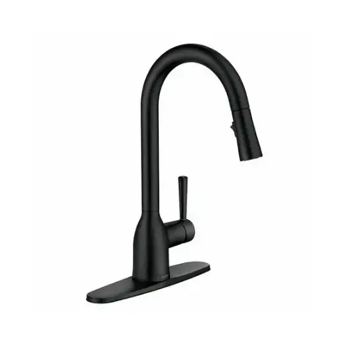 Adler Series Pull-Down Kitchen Faucet, 1.5 gpm, 1-Faucet Handle, 1-Faucet Hole, Metal, Matte Black Adler Series Pull-Down Kitchen Faucet, 1.5 gpm, 1-Faucet Handle, 1-Faucet Hole, Metal, Matte Black