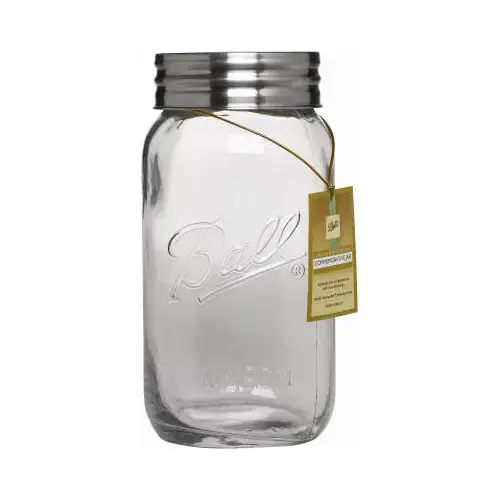 Mason Jar, 128 oz Capacity, Glass - pack of 2 Mason Jar, 128 oz Capacity, Glass - pack of 2