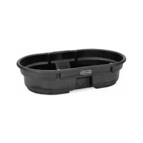 Stock Tank, 50 gal Capacity, Plastic, Black Stock Tank, 50 gal Capacity, Plastic, Black