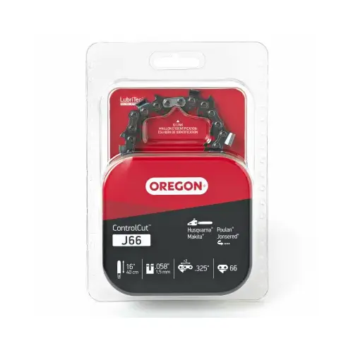 ControlCut Chainsaw Chain, 21BPX Chain, 16 in L Bar, 0.058 in Gauge, 0.325 in TPI/Pitch, 66-Link ControlCut Chainsaw Chain, 21BPX Chain, 16 in L Bar, 0.058 in Gauge, 0.325 in TPI/Pitch, 66-Link