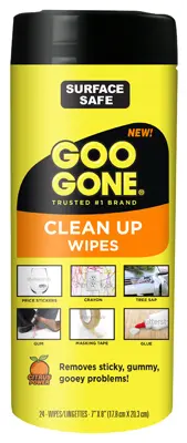 Goo Gone Tough Task Citrus 3-1/4 In. x 3-1/4 In. Multi-Purpose Wipes (24-Count) 2000