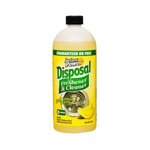 Disposal and Drain Cleaner, 1 L, Liquid, Lemon, Yellow