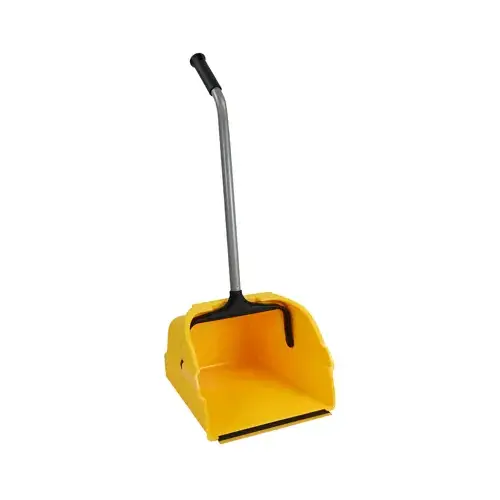 Dust Pan Yellow Plastic Stand-Up Long Handled Yellow Dust Pan Yellow Plastic Stand-Up Long Handled Yellow