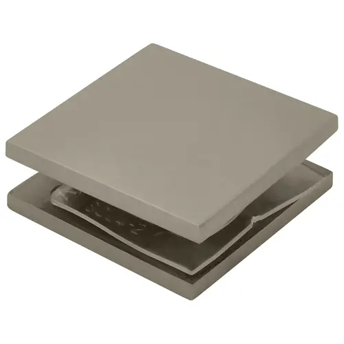 CRL SCU4BN Brushed Nickel Square Style Hole-in-Glass Fixed Panel U-Clamp Brushed Nickel Square Style Hole-in-Glass Fixed Panel U-Clamp