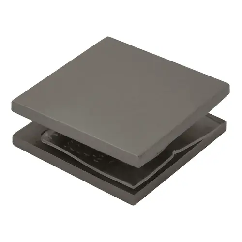 Brushed Satin Chrome Square Style Hole-in-Glass Fixed Panel U-Clamp Brushed Satin Chrome Square Style Hole-in-Glass Fixed Panel U-Clamp