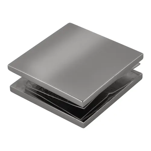 Polished Chrome Square Style Hole-in-Glass Fixed Panel U-Clamp Polished Chrome Square Style Hole-in-Glass Fixed Panel U-Clamp