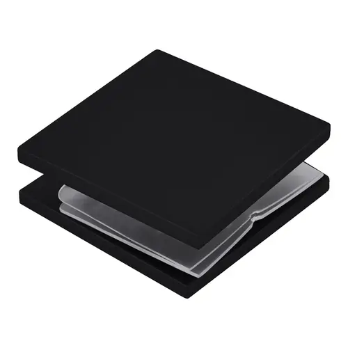 Matte Black Square Style Hole-in-Glass Fixed Panel U-Clamp Matte Black Square Style Hole-in-Glass Fixed Panel U-Clamp