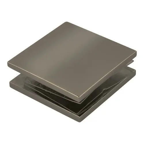 Polished Nickel Square Style Hole-in-Glass Fixed Panel U-Clamp