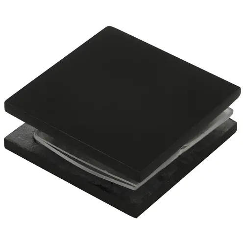 Oil Rubbed Bronze Square Style Hole-in-Glass Fixed Panel U-Clamp