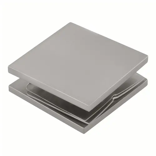 Satin Chrome Square Style Hole-in-Glass Fixed Panel U-Clamp Satin Chrome Square Style Hole-in-Glass Fixed Panel U-Clamp