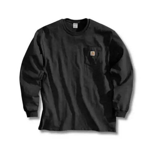 Pocket T-Shirt, Long-Sleeves, Black, XL Pocket T-Shirt, Long-Sleeves, Black, XL