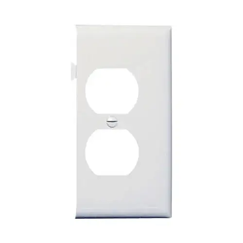White Duplex Sectional Nylon Wall Plate White Duplex Sectional Nylon Wall Plate