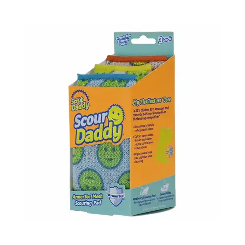 Scour Daddy Scouring Pad, 3-Ct. Yellow Scour Daddy Scouring Pad, 3-Ct. Yellow