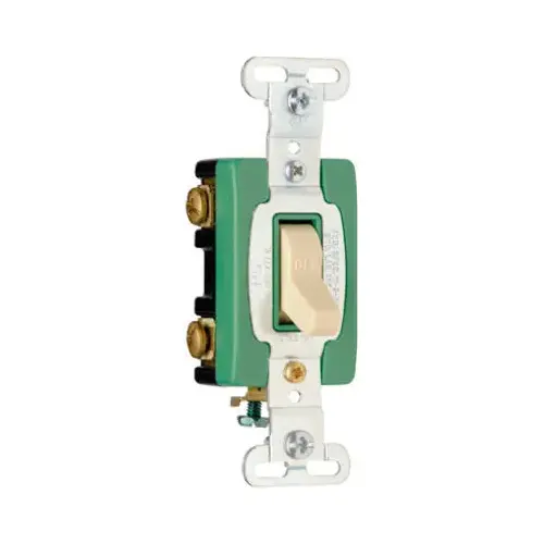Toggle Switch, Double Pole, Ivory, 120/277-Volt, 30-Amp Toggle Switch, Double Pole, Ivory, 120/277-Volt, 30-Amp
