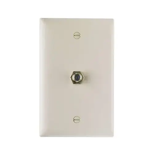 Wallplate and Strap, 1 -Gang, Steel, Light Almond, Nickel Plated