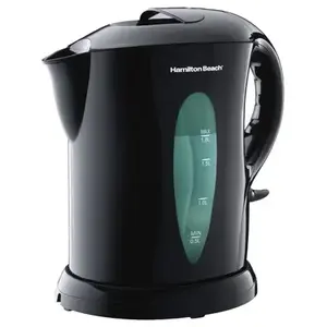 HAMILTON BEACH K6080 Electric Tea Kettle, Black, 1.8-Liter