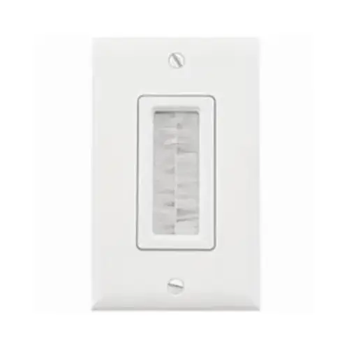 In-Wall Cable Access Wall Plate, White In-Wall Cable Access Wall Plate, White