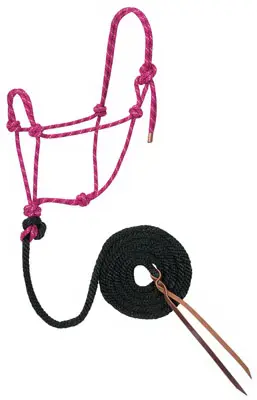 Weaver Leather Horse Halter Raspberry/Black 1/2 In. x 10 Ft. 35-7800-R12