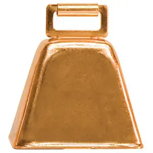 Weaver Leather 65-4473 Cow Bell, Copper-Plated Steel, 2-1/2 x 2-1/4 In.