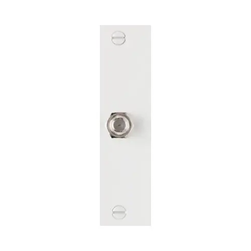 Wall Plate, F Type Coax Connector, White Thermoplastic Wall Plate, F Type Coax Connector, White Thermoplastic