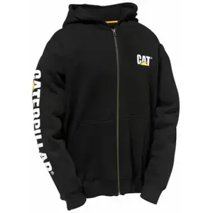 SUMMIT RESOURCE INTL LLC W10840-016-2XL Caterpillar Full Zip Hooded Sweatshirt, Black, 2XL