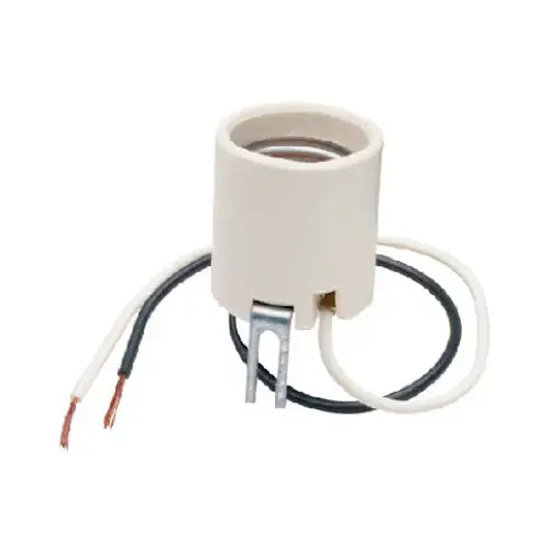 Incandescent Medium Base Porcelain Lampholder, Keyless, 660-Watt, 250-Volt