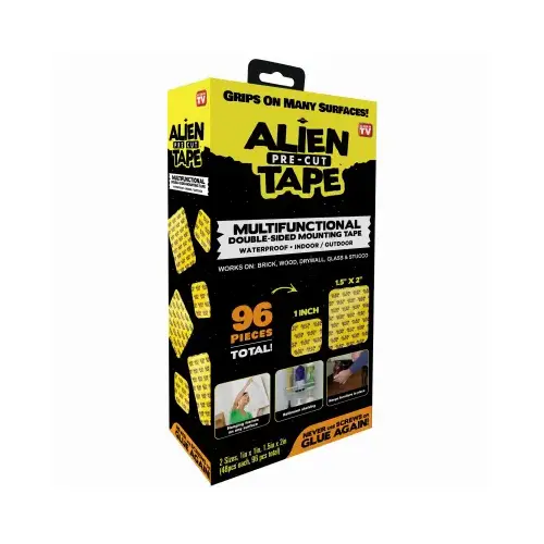 Double-Sided Mounting Tape, 96 Pre-Cut, Reusable Pieces, As Seen On TV