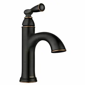 MOEN INC/FAUCETS 84945BRB Banbury Single Handle, High Arc Bathroom Faucet, Mediterranean Bronze