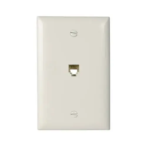 Wall Plate, Phone Jack, White Nylon Wall Plate, Phone Jack, White Nylon