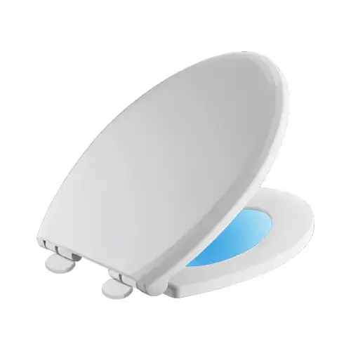 Night Light Toilet Seat, Elongated, Slow-Close Feature Night Light Toilet Seat, Elongated, Slow-Close Feature