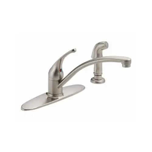 Foundations Kitchen Faucet With Side Spray, Single Handle, Stainless Steel Foundations Kitchen Faucet With Side Spray, Single Handle, Stainless Steel
