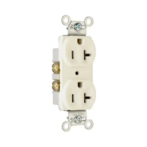 Duplex Outlet, Heavy-Duty, Light Almond, 125-Volt, 20-Amp Duplex Outlet, Heavy-Duty, Light Almond, 125-Volt, 20-Amp