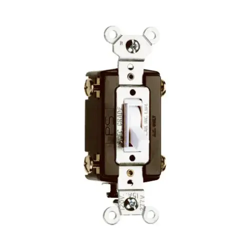 TradeMaster Toggle Switch, 15 A, 120 V, 4 -Position, Thermoplastic Housing Material, White TradeMaster Toggle Switch, 15 A, 120 V, 4 -Position, Thermoplastic Housing Material, White