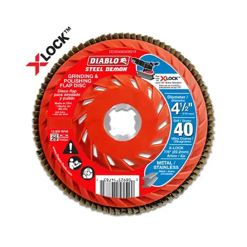 X-Lock Flap Disc, 40-Grit, 4-1/2-In. X-Lock Flap Disc, 40-Grit, 4-1/2-In.