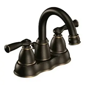 MOEN INC/FAUCETS WS84913BRB Banbury High Arc Lavatory Faucet, 2-Handle, Mediterranean Bronze