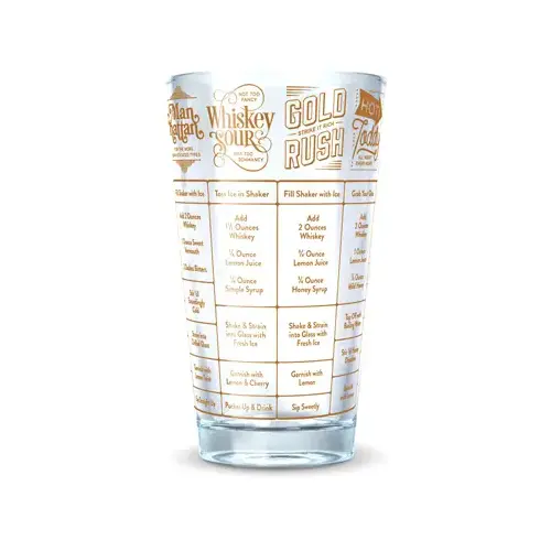 Good Measure Drinking Glass, Whiskey Recipes, 16-oz. Good Measure Drinking Glass, Whiskey Recipes, 16-oz.