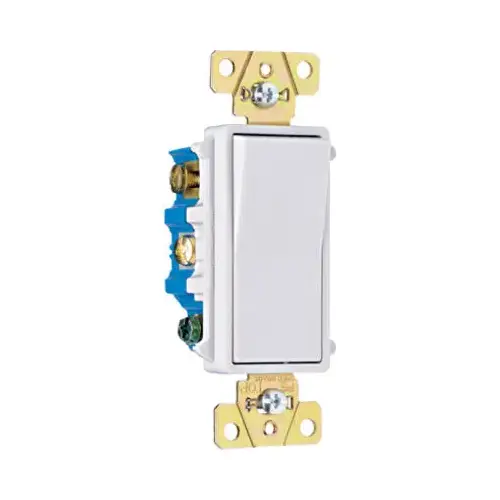 radiant Paddle Switch, 15 A, 120/277 VAC, Push Wire, Side Wire Terminal, White radiant Paddle Switch, 15 A, 120/277 VAC, Push Wire, Side Wire Terminal, White