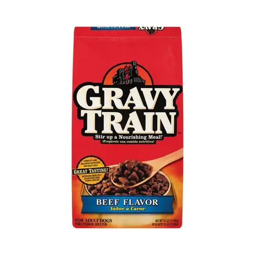 Dry Dog Food, Gravy Train, Beef, 35 Lbs. Dry Dog Food, Gravy Train, Beef, 35 Lbs.