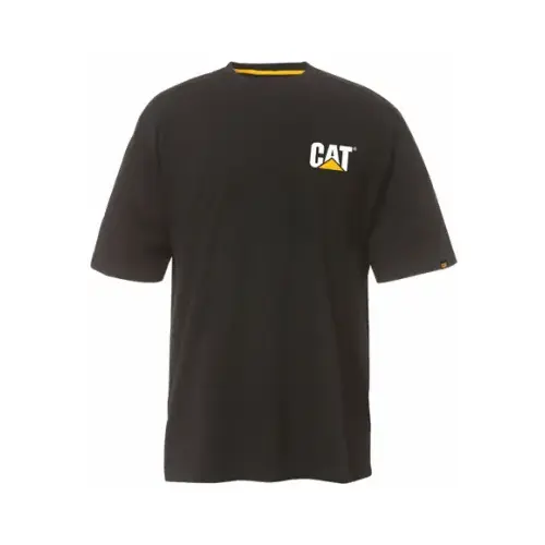 CAT Trademark T-Shirt, Cotton, Black, 2XL CAT Trademark T-Shirt, Cotton, Black, 2XL