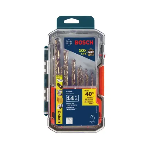 14-Pc. Cobalt Metal Drill Bit Set 14-Pc. Cobalt Metal Drill Bit Set