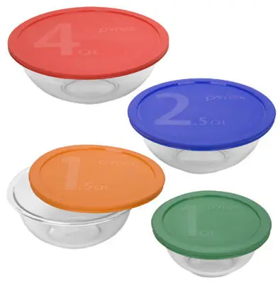 INSTANT BRANDS LLC HOUSEWARES Mixing Bowl Set Colored Lids 8-Pc. - pack of 2 1086053-XCP2
