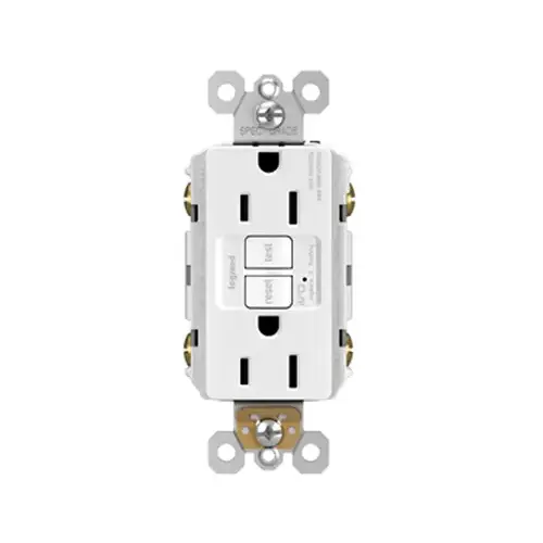AFCI Receptacle, White, 15-Amp AFCI Receptacle, White, 15-Amp