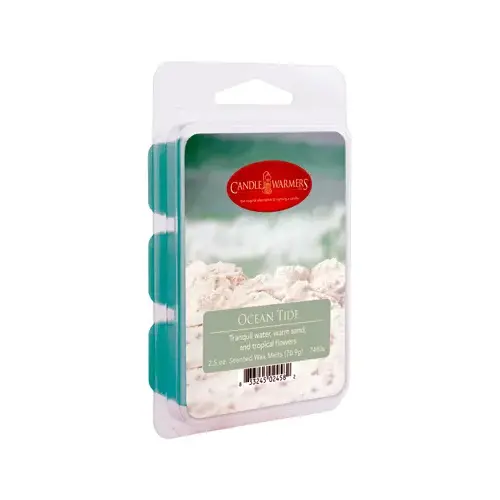Wax Melts, Ocean Tide, Tranquil Water, Warm Sand & Tropical Flowers, 6-Ct.