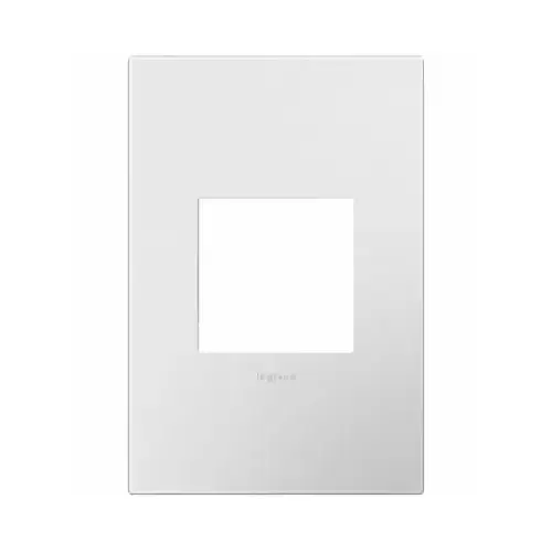 adorne Wallplate, 5.13 in L, 3.45 in W, 1 -Gang, Plastic, White, Gloss adorne Wallplate, 5.13 in L, 3.45 in W, 1 -Gang, Plastic, White, Gloss