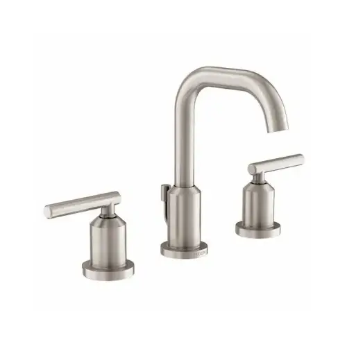 Gibson Two Handle, High Arc Bathroom Faucet, Spot-Resistant Brushed Nickel Gibson Two Handle, High Arc Bathroom Faucet, Spot-Resistant Brushed Nickel