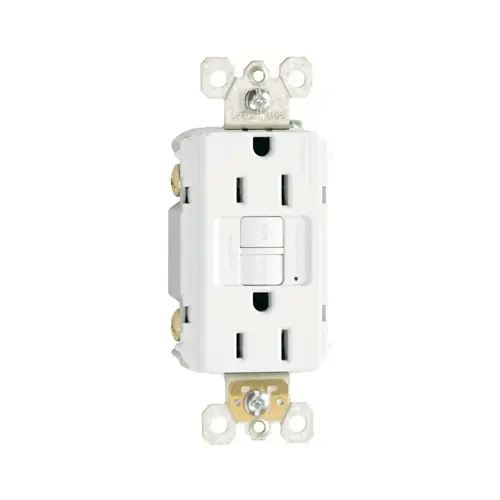 radiant GFCI Duplex Receptacle, 2 -Pole, 15 A, 125 VAC, Back, Side Wiring, NEMA: 5-15R radiant GFCI Duplex Receptacle, 2 -Pole, 15 A, 125 VAC, Back, Side Wiring, NEMA: 5-15R