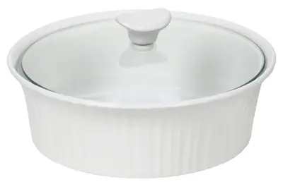 INSTANT BRANDS LLC HOUSEWARES Casserole Dish With Glass Lid French White III 2.5-Qt. - pack of 2 1105930-XCP2 INSTANT BRANDS LLC HOUSEWARES Casserole Dish With Glass Lid French White III 2.5-Qt. - pack of 2 1105930-XCP2