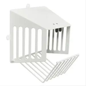 HY-C DEV-6S-W Exclusion Dryer Vent Guard, White Zinc/Steel, 6 In.